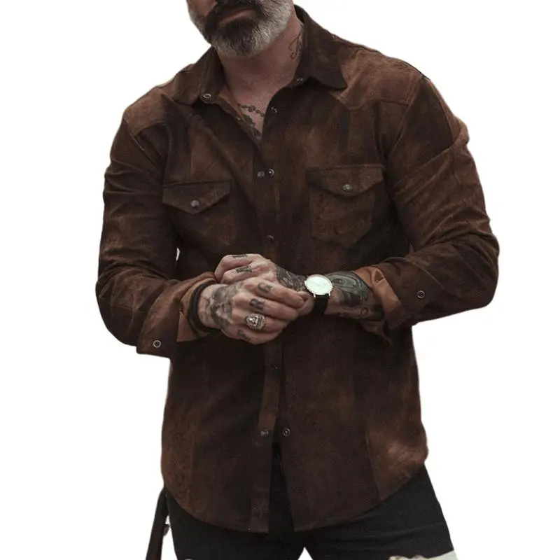 Textured Suede Overshirt Shirt