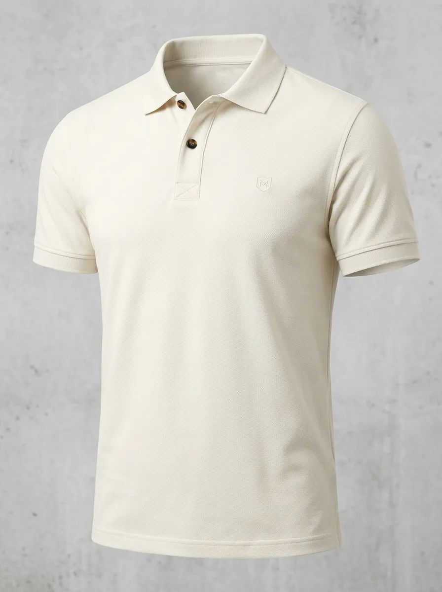 Modern Embroidered-Detail Men's Polo Shirt