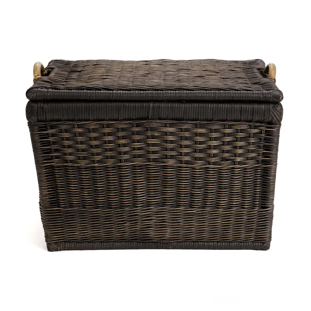 Lift Off Lid Wicker Storage Basket