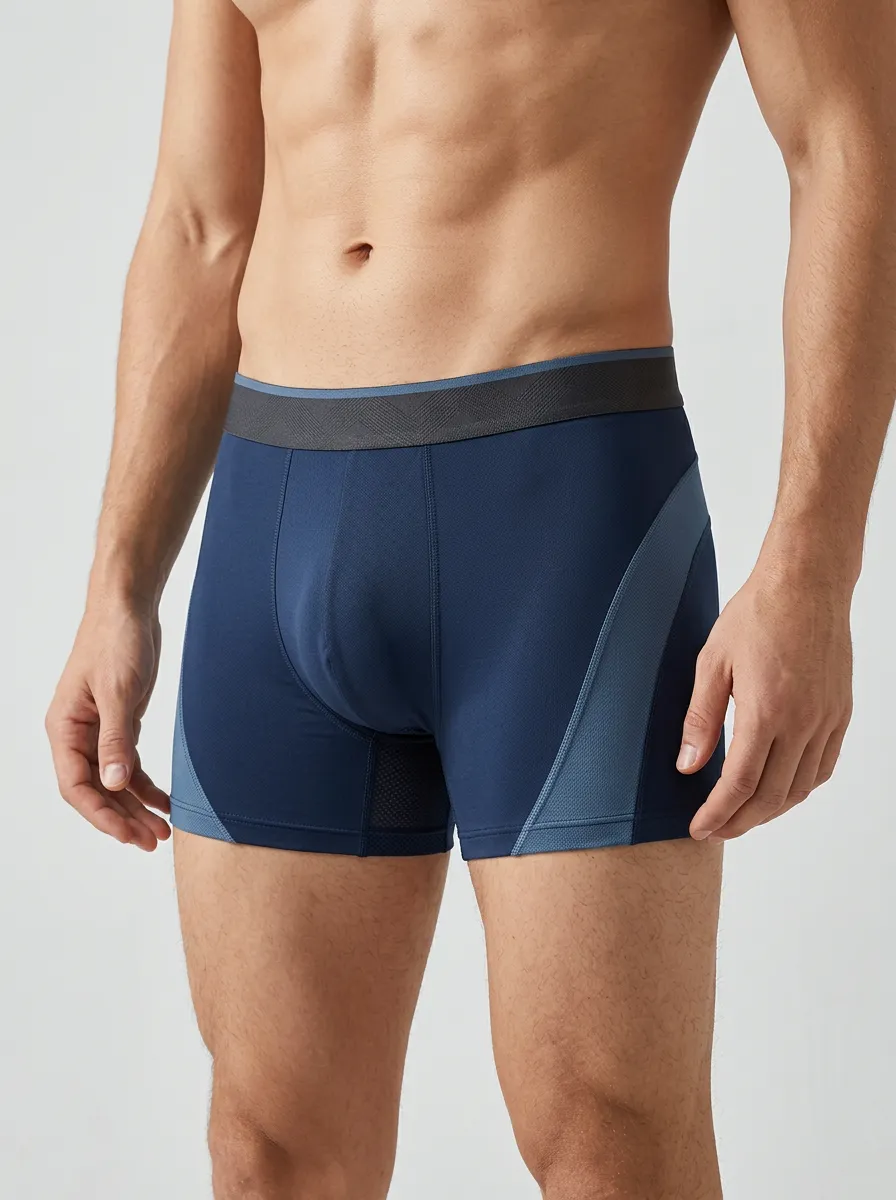 Active Colorblock Performance Athletic Design Men's Boxer Briefs