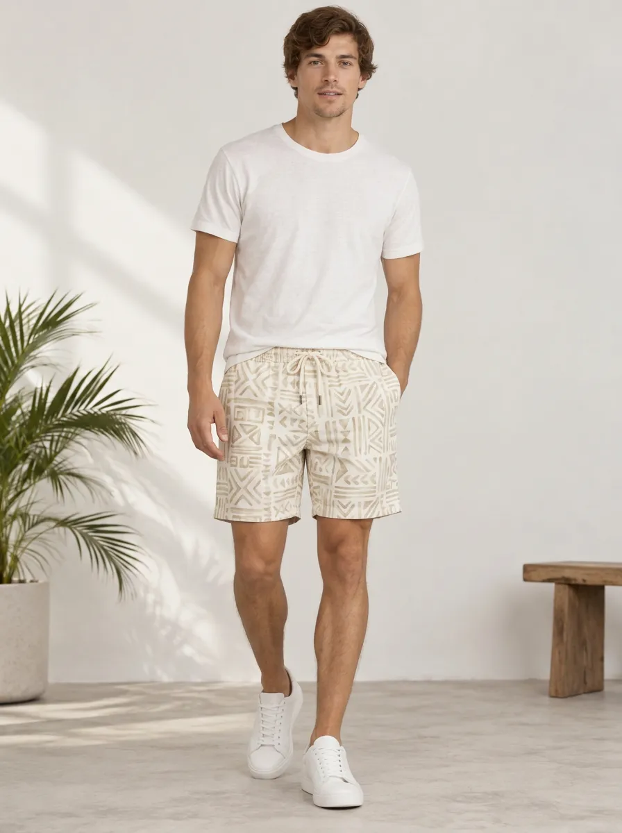 Men's Boho Geometric Pattern Graphic Shorts
