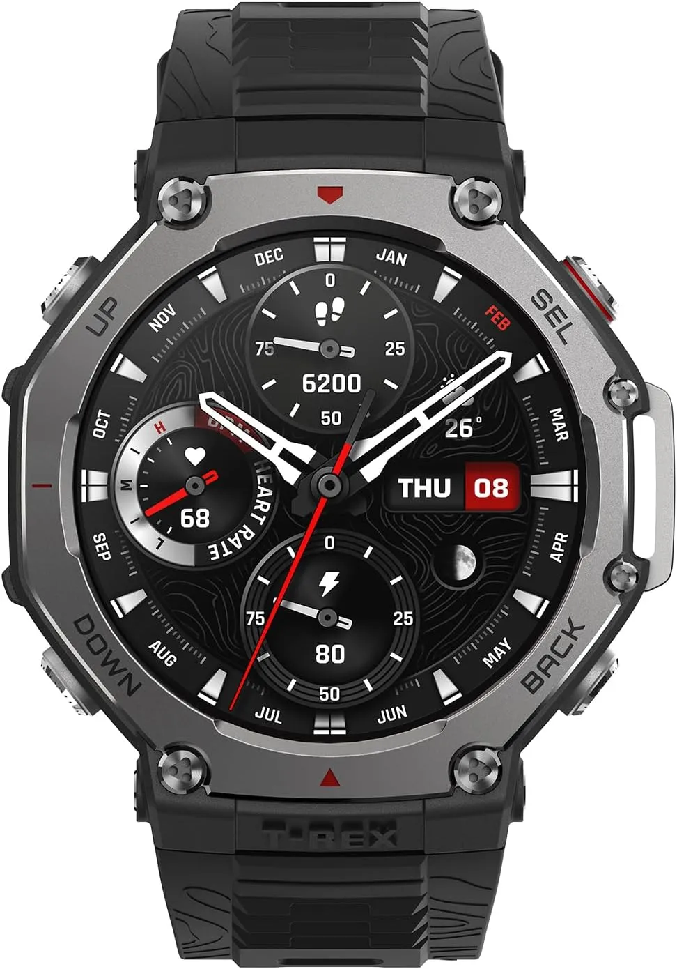 Amazfit T-Rex 3 Outdoor Smartwatch 48mm AMOLED Display, Maps & Offline Navigation, 6 Satellite GPS Systems Dual Band, 27 Days Battery Life, NFC Payment, 170 Adventure Sports Modes