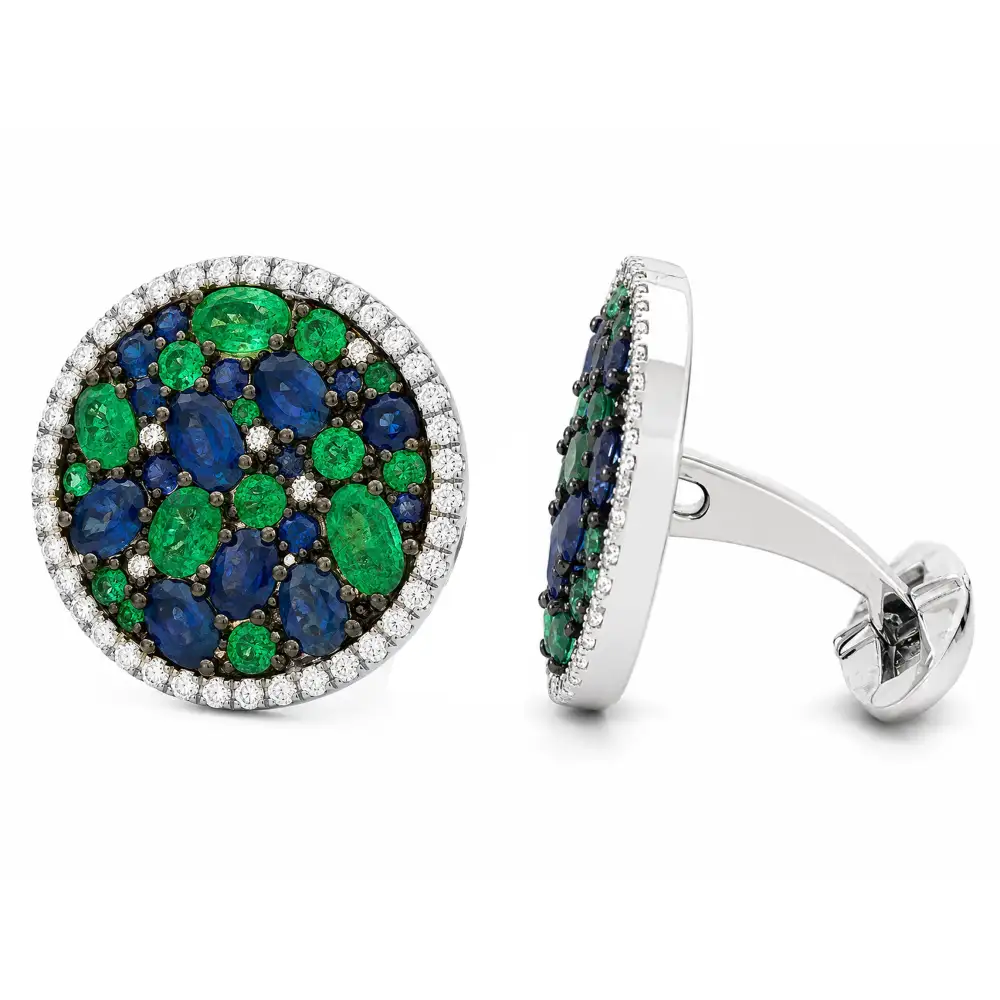 Diamond Sapphire Cufflinks