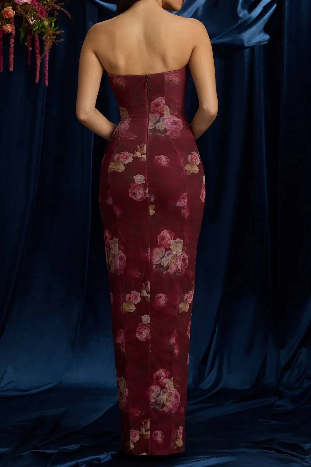 Fashion French Bandeau Slit Dress
