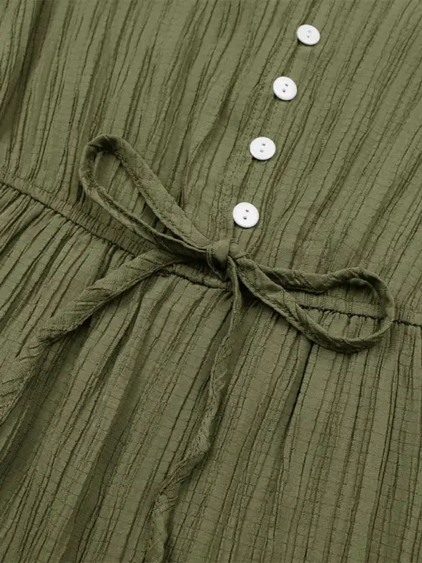 Simple Clean Texture Vest Jumpsuit