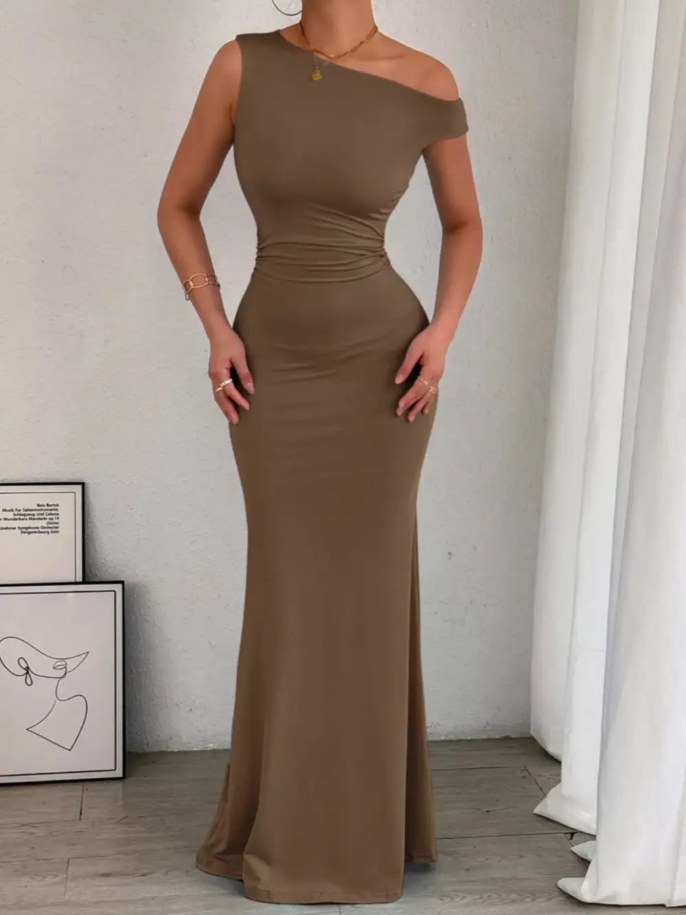 Easy Fit Ruched Maxi Dress