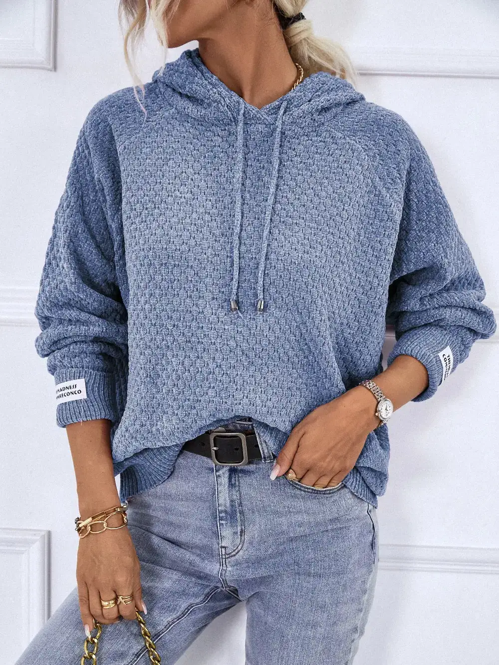 Essential Drawstring Long Sleeve Sweater