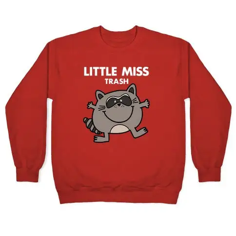 Textured Raccoon Crewneck Sweatshirt