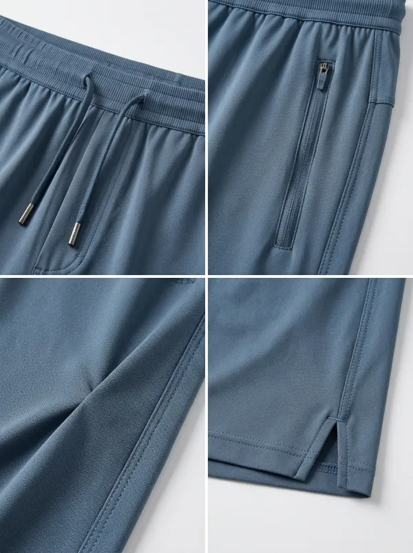 Classic Ice-Silk Elastic-Waist Stretch Shorts