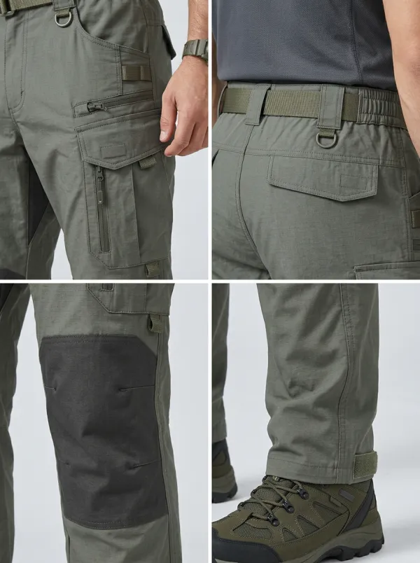 Men's Olive Green Tactical Utility Cargo Pants