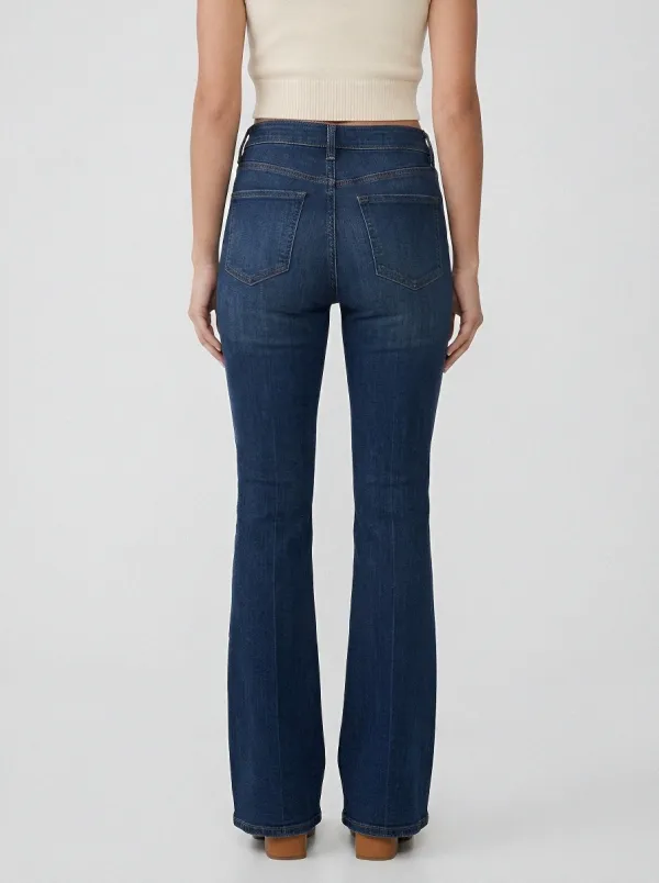 Vintage-Inspired Classic Women's High-Waist Stretch Flare Jeans