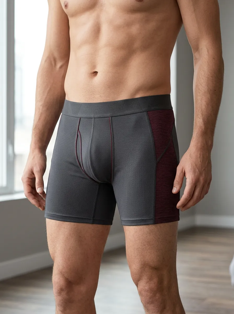 Flexible Colorblock Performance Athletic Essential Men's Boxer Briefs