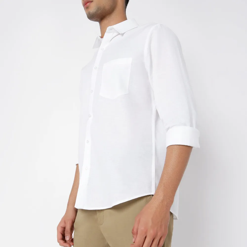 Modern Linen Casual Tailored Men's Formal Shirt