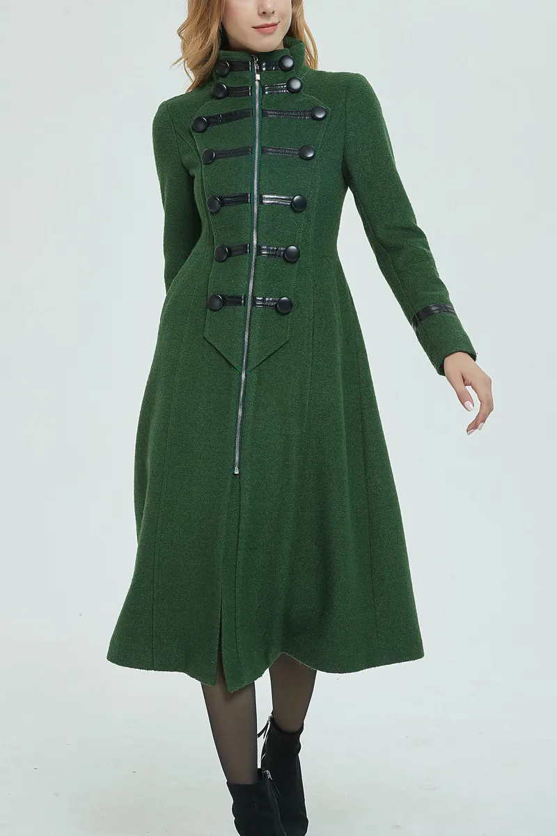 Refined Wool Blend Tailored Coat