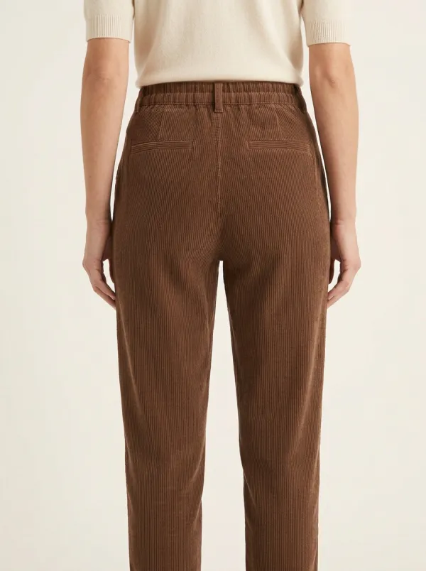 Women's Pleated Tapered Corduroy Pants
