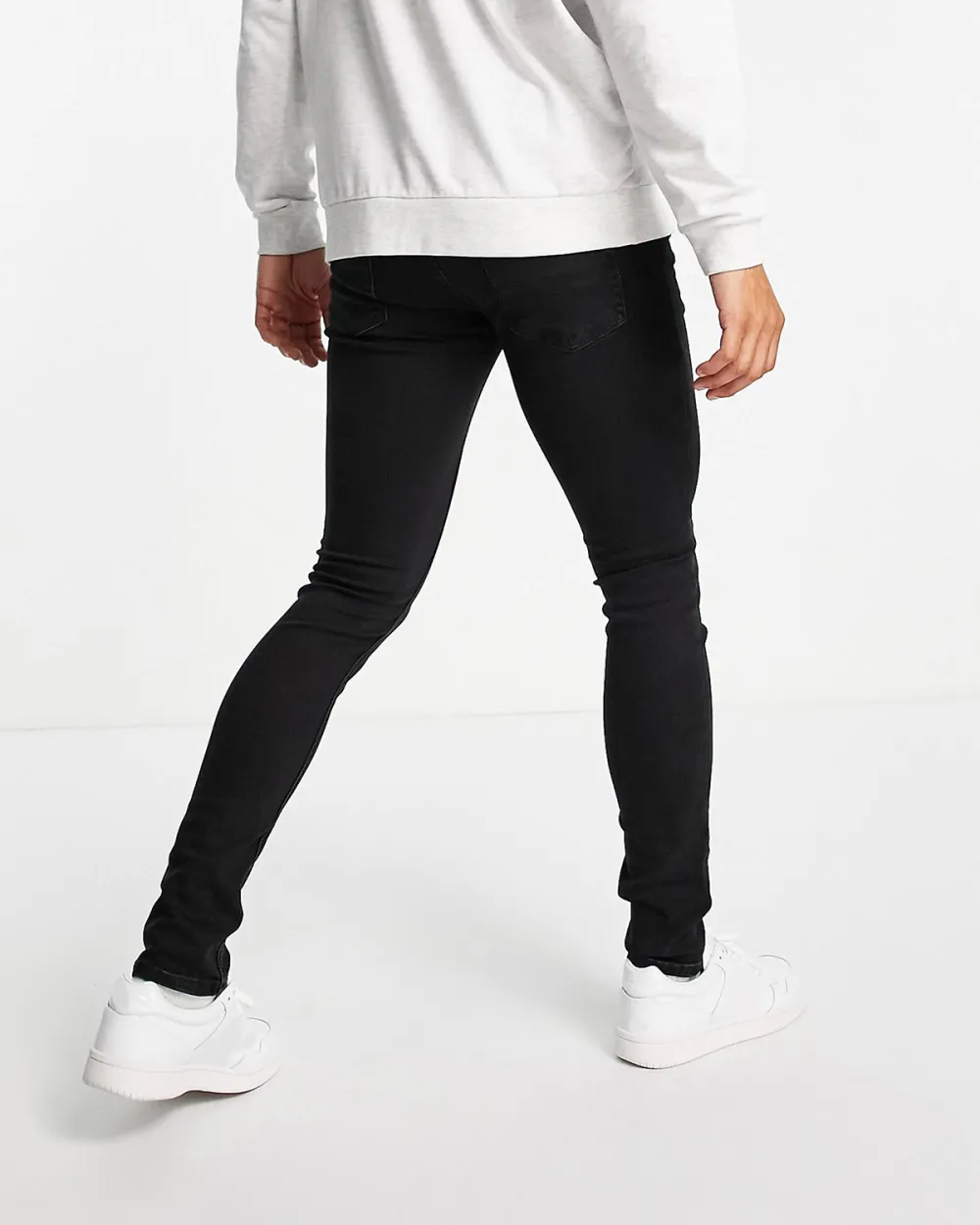 Skinny Fit Stretch Jeans In Mid Blue