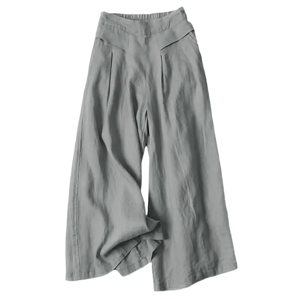Women's Cotton Linen Culottes Pants