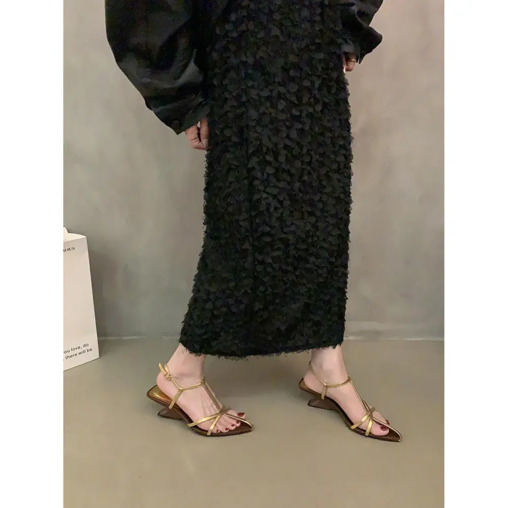 Pointed Toe Wedge Sandals