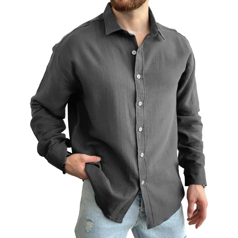 Washed Work Open Collar Shirt