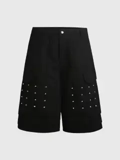 Utility-Inspired Wide-Leg Shorts
