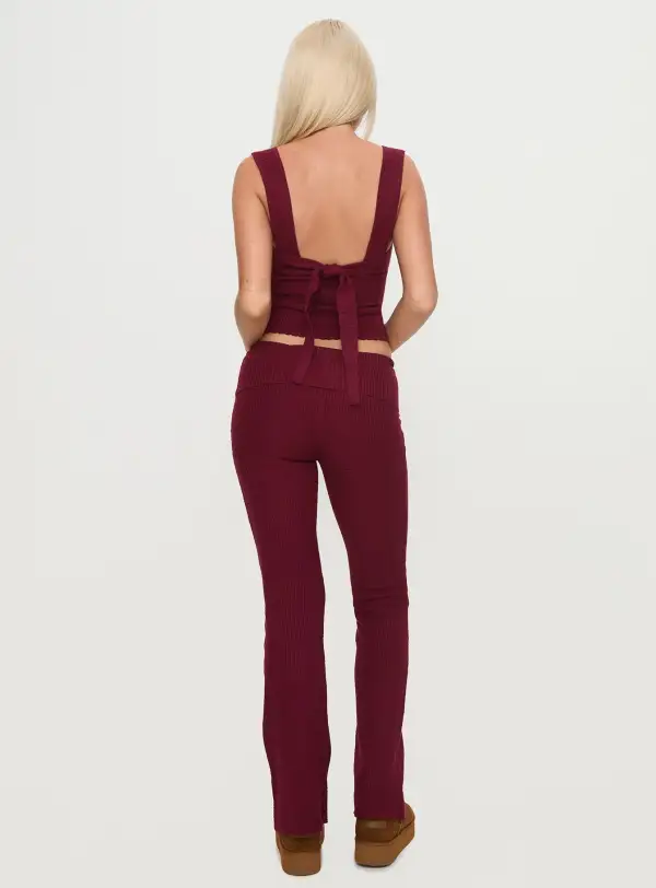 Pull On Closed Flared Pants