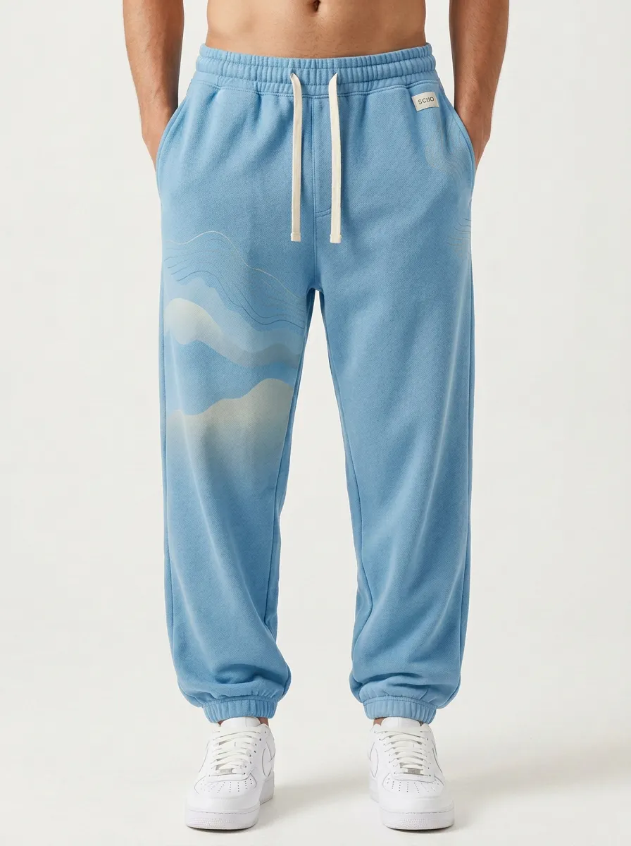 Unisex Abstract Alpine Landscape Sweatpants