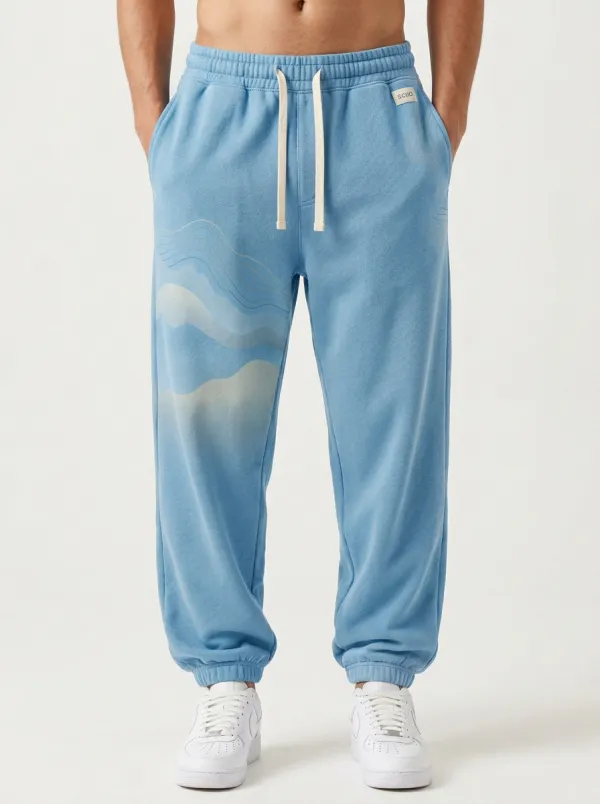 Unisex Abstract Alpine Landscape Sweatpants