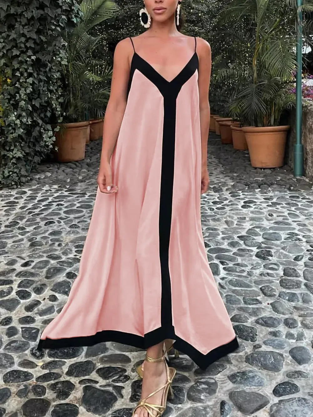 Old Money Aesthetics Slip Long Dress