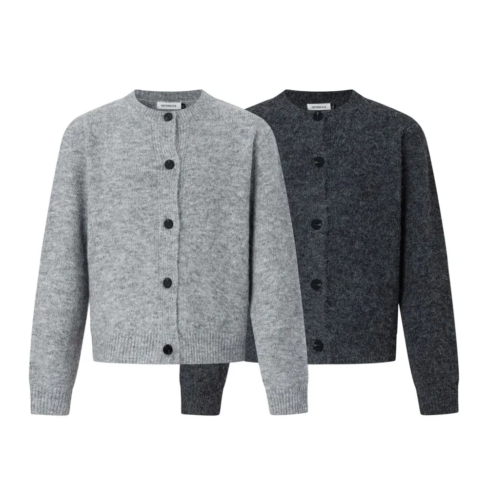 Classic Button-Up Knit Sweater