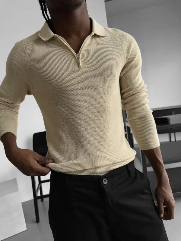 Easygoing Tailored Knit Sweatershirt
