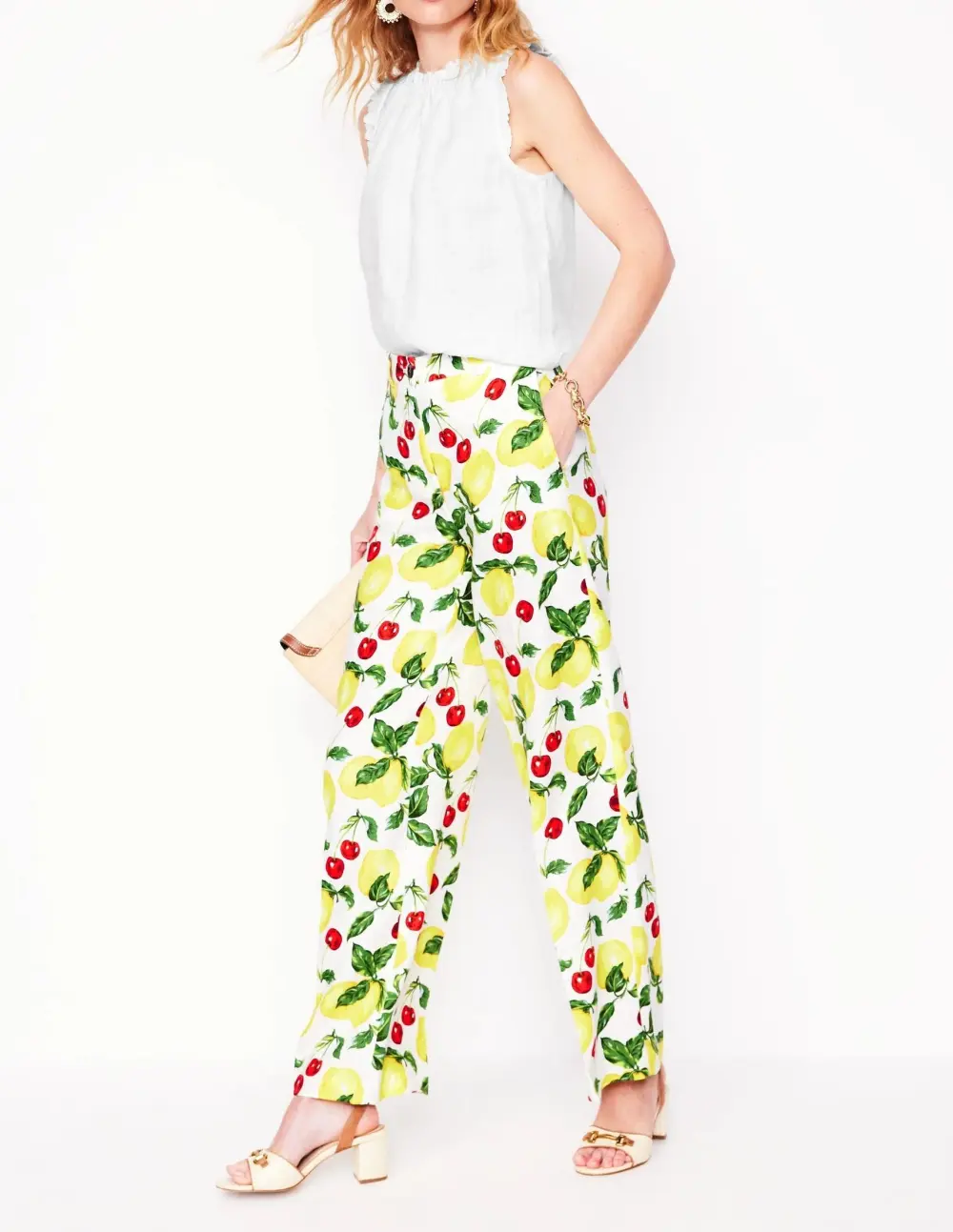 Sophie Ruffle Linen Top