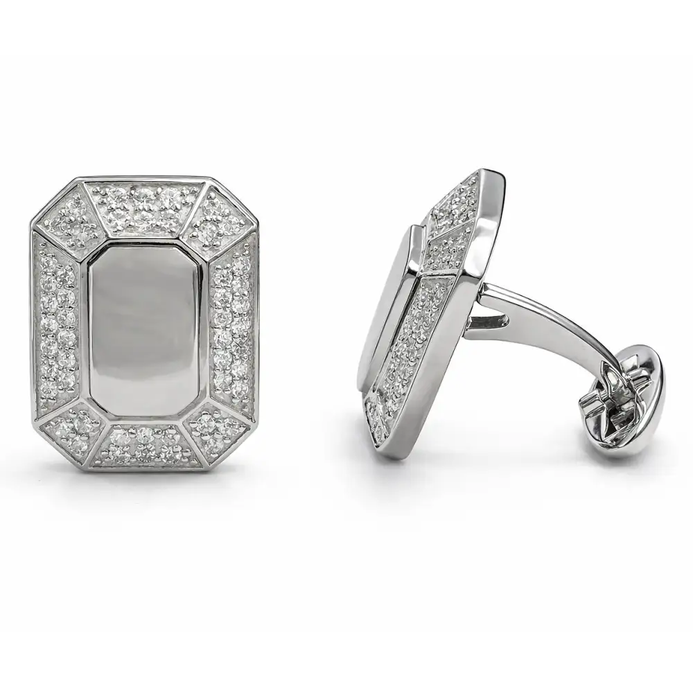 Modern Classic Diamond Cufflinks