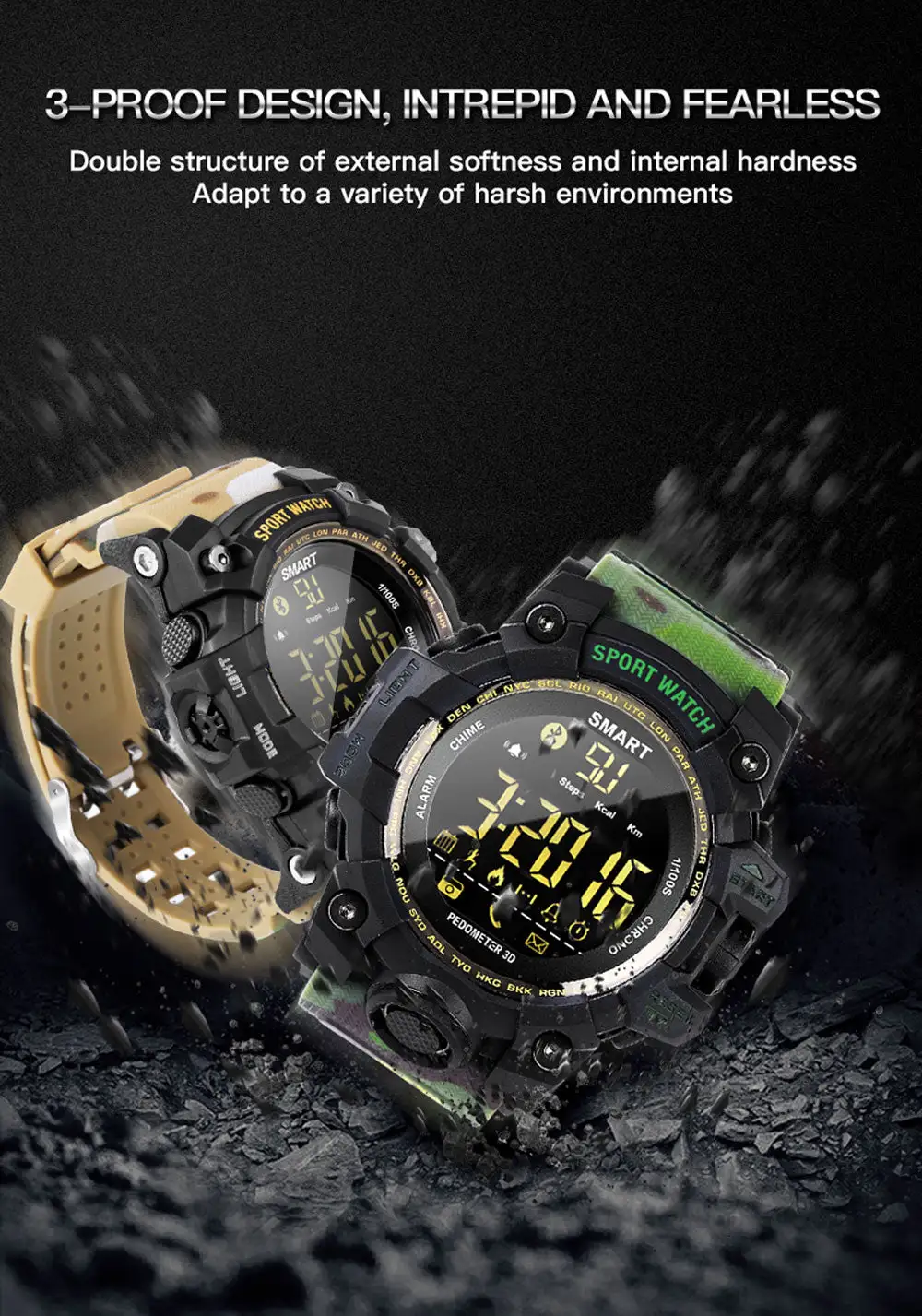 Waterproof smartwatch Remote Control Fitness Watch