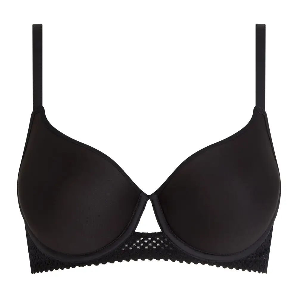 Women's Underwire Spacer Molded Padded Seamless Adjustable Straps Lace Mesh Bra