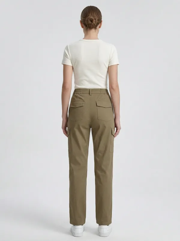 Women's Cargo Trousers with Elasticated Waist