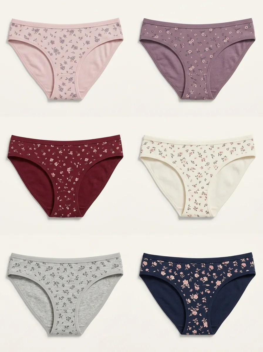 Women's Assorted Floral Print Bikini Brief Set