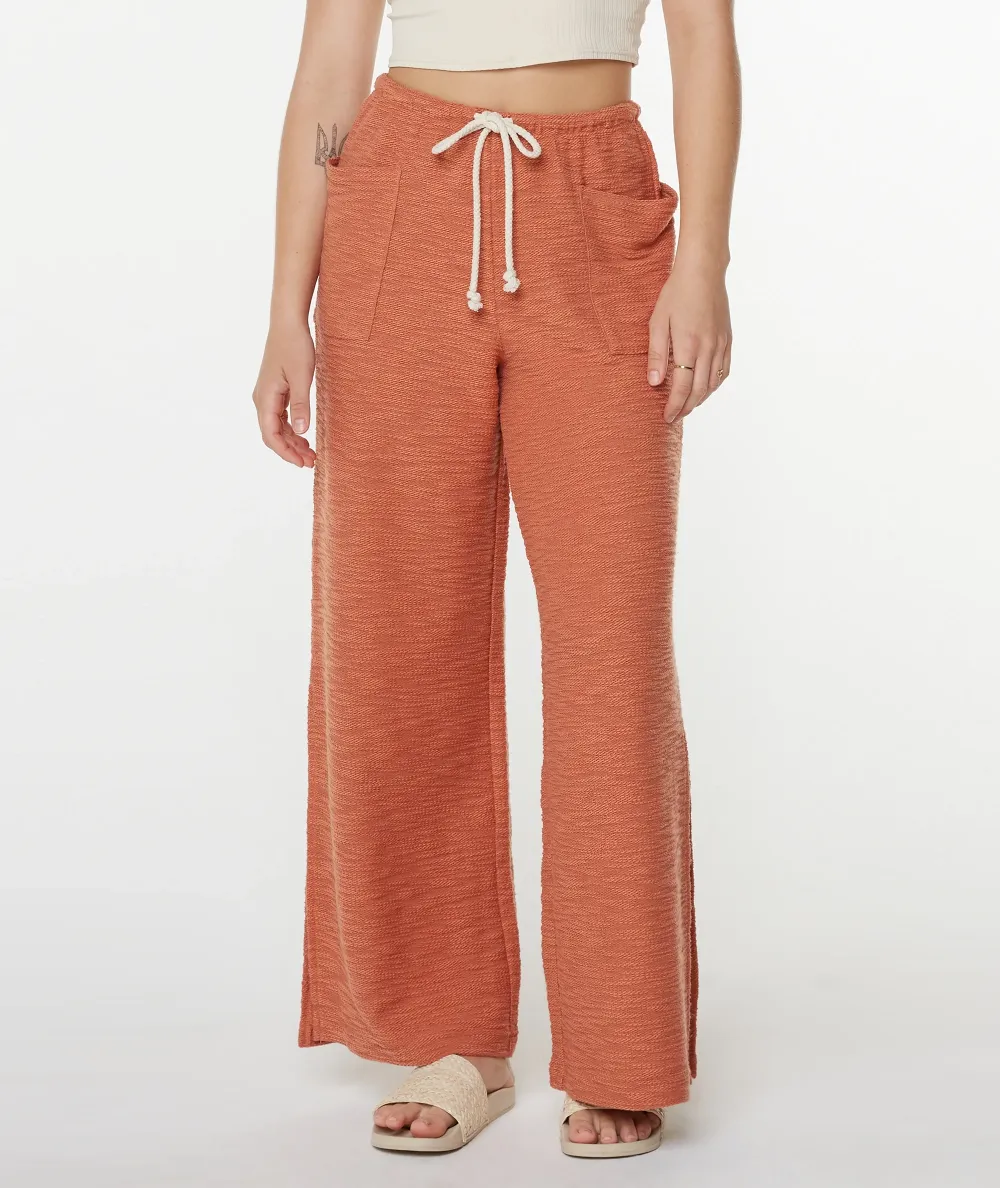 High-Waisted, Fine-Textured Women's Wide-Leg Pants
