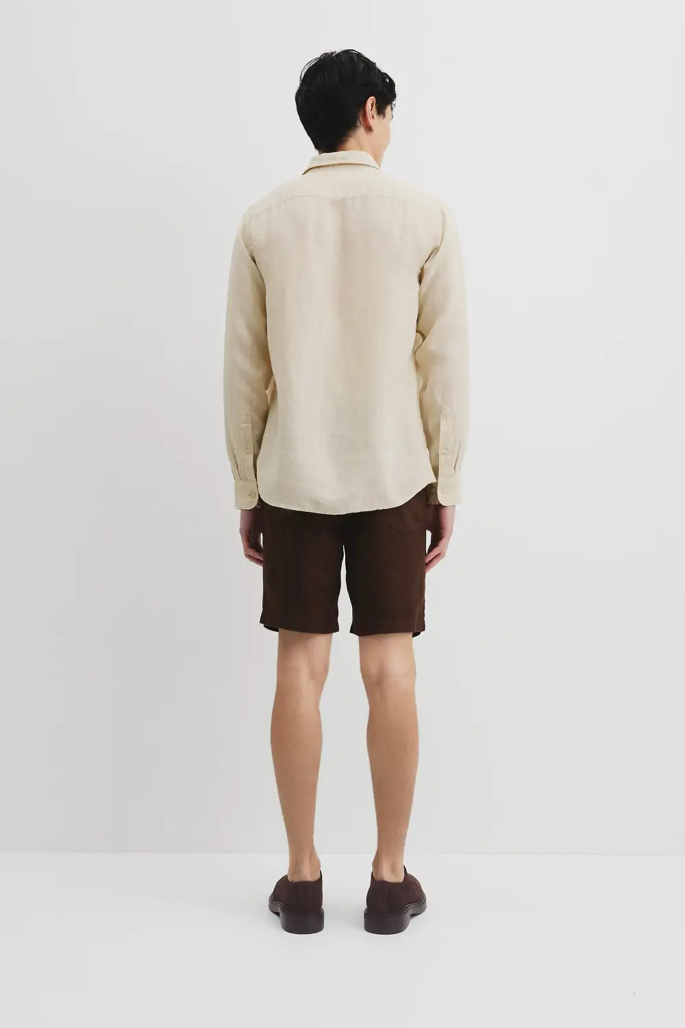 Men's Relaxed Regular Fit Linen Shirt