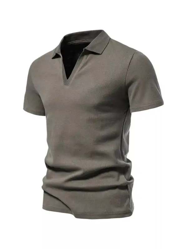 Notched-Collar Polo Shirt
