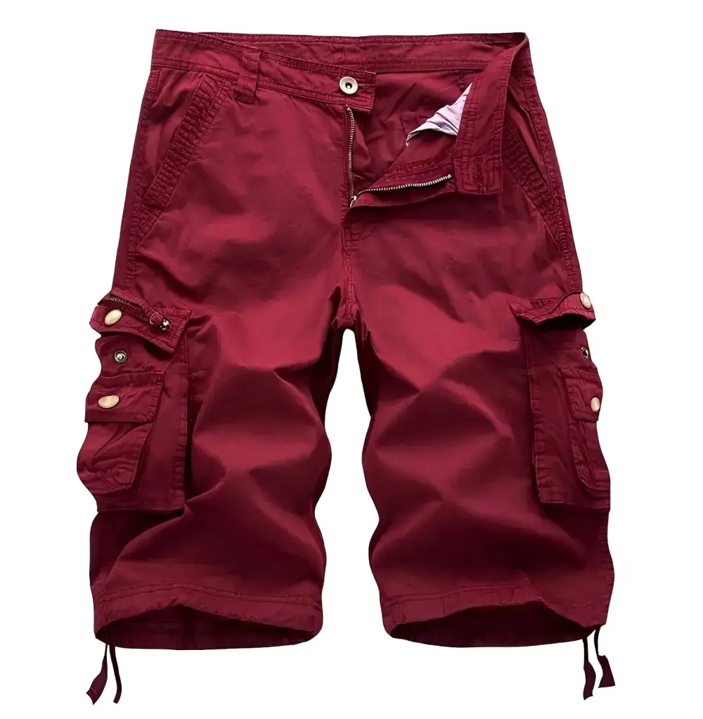 Men's Classic Cargo Shorts with Multi Pocket Storage for Travel and Leisure