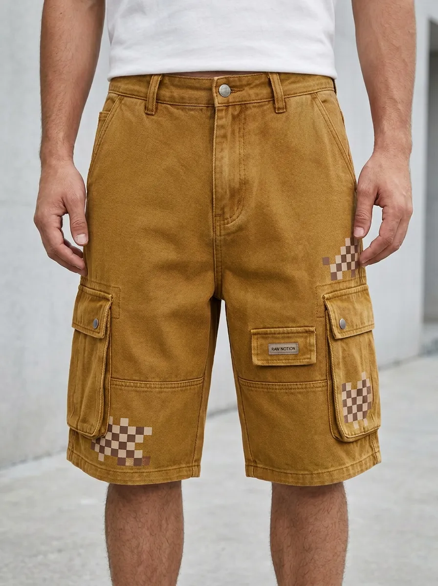 Cargo Checkerboard Men's Cargo Shorts