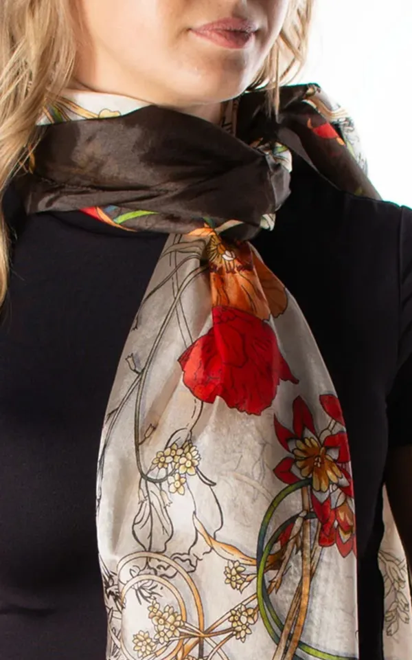 High-End Exquisite Glass Silk Scarf