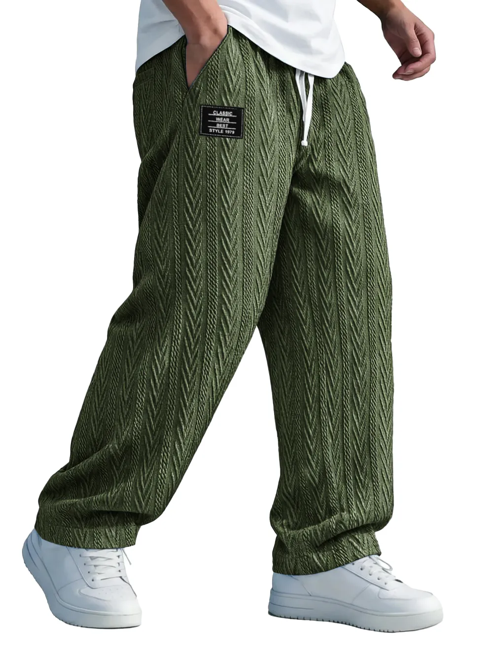Everyday Jacquard Pull On Trousers