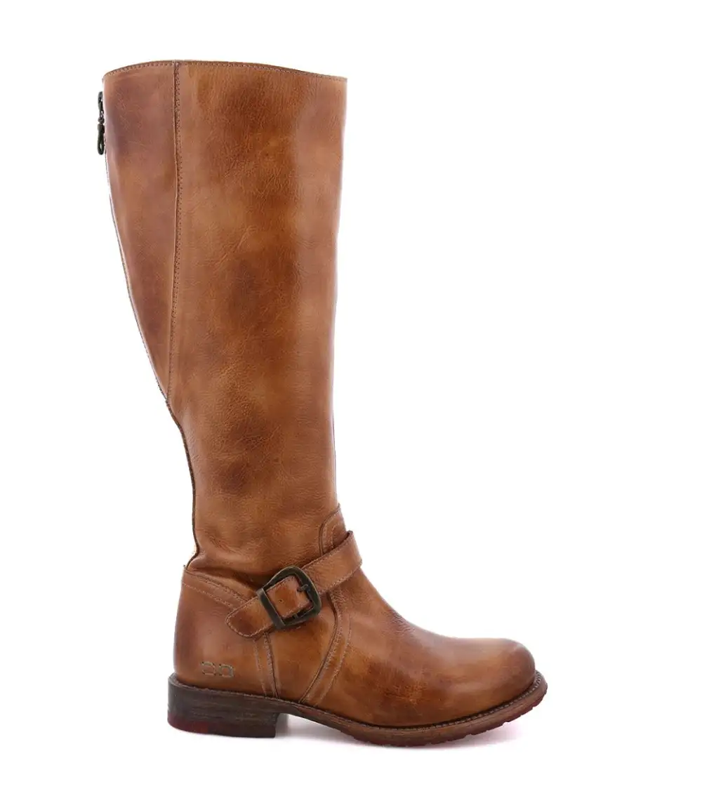 Buckled Layered Wide-Calf Tall Boots