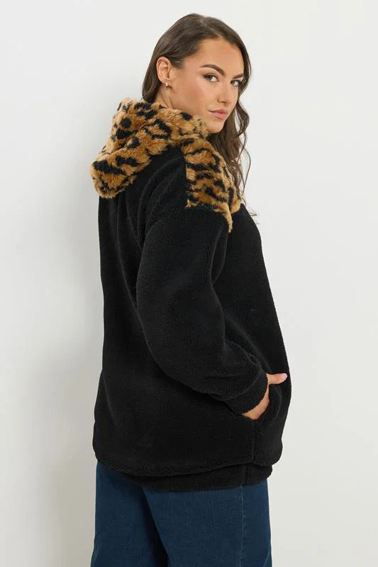Black Animal Block Hoodie detail 2