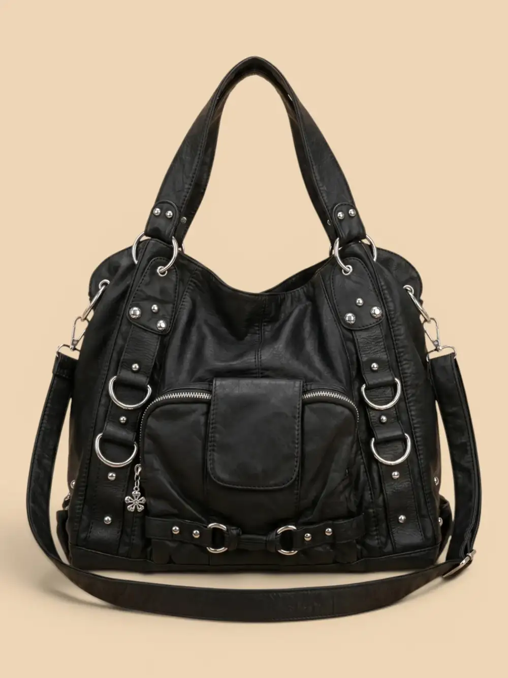 Y2K Large Capacity Vegan Leather Tote Bag