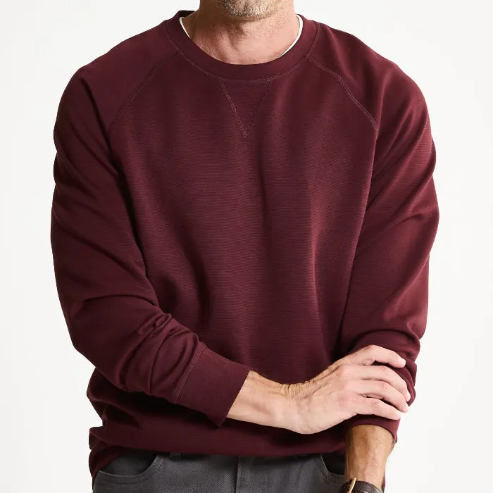 Performance Micro Stripe Knit Raglan Crewneck