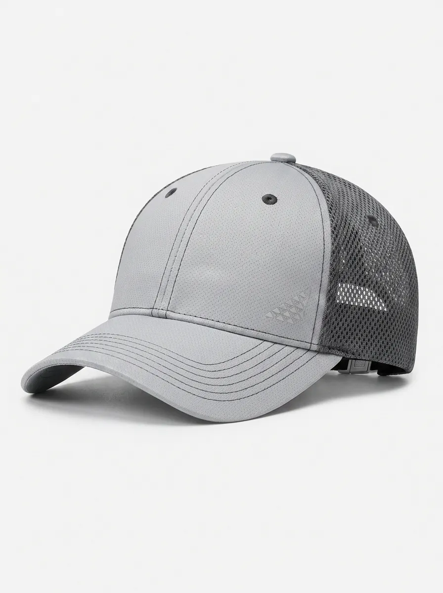 Unisex Equestrian Lover Geometric Logo Printed Mesh Cap