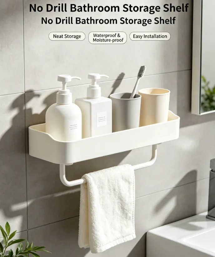 Wall Mounted Shower Organizer Rack