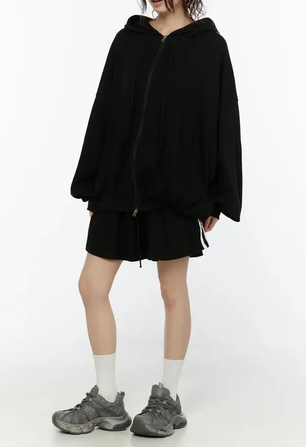 Track Zip-Up Hoodie And Shorts Set